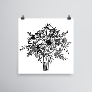 Custom Bridal Bouquet Portrait - Digital File